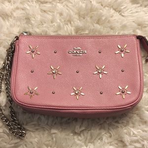 Coach Wristlet Clutch in Blush Pink